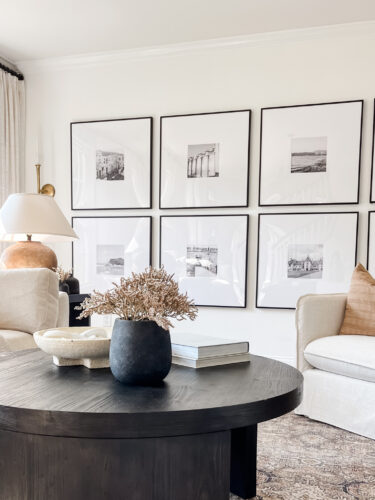 Get all the specs and details for this black and white gallery wall!