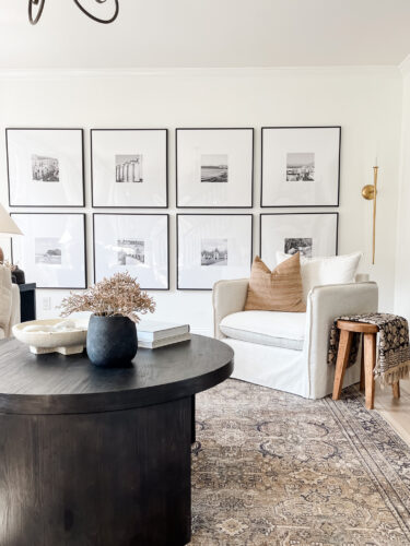 Get all the specs and details for this black and white gallery wall!