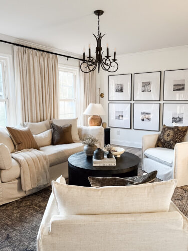 Get all the specs and details for this black and white gallery wall!
