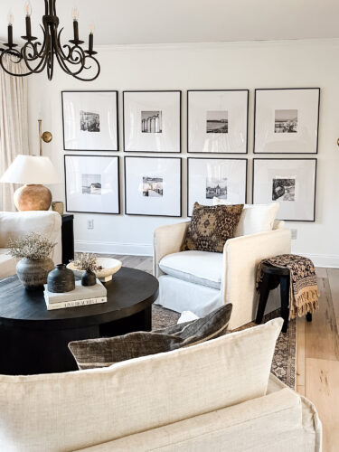 Get all the specs and details for this black and white gallery wall!