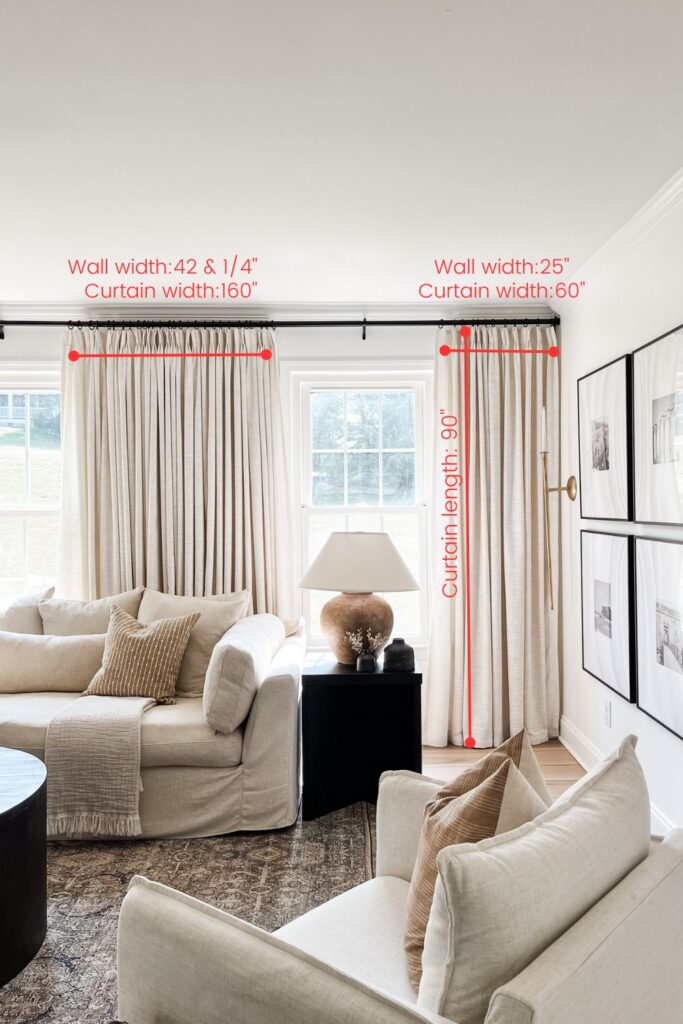 All the details for these curtains including measurements!