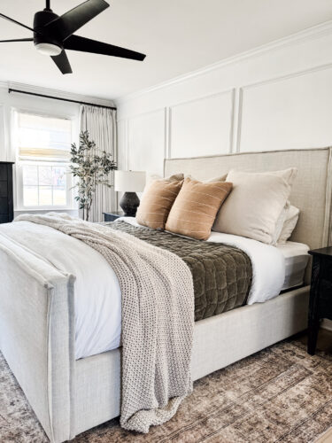 My winter bedroom is full of cozy layers and textures! @marlydiceblog