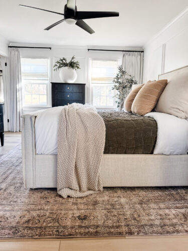 My winter bedroom is full of cozy layers and textures! @marlydiceblog