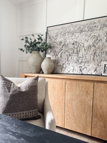 Small home office design, neutral home office #marlydiceblog