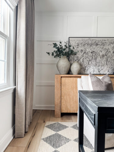Small home office design, neutral home office #marlydiceblog