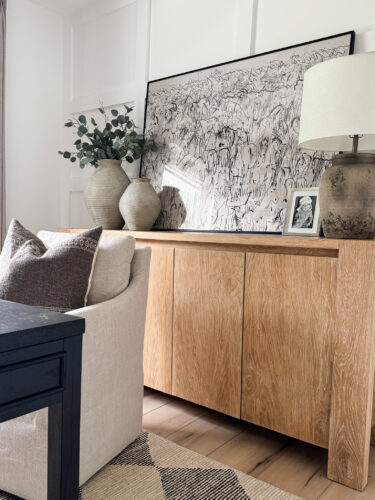 Small home office design, neutral home office #marlydiceblog