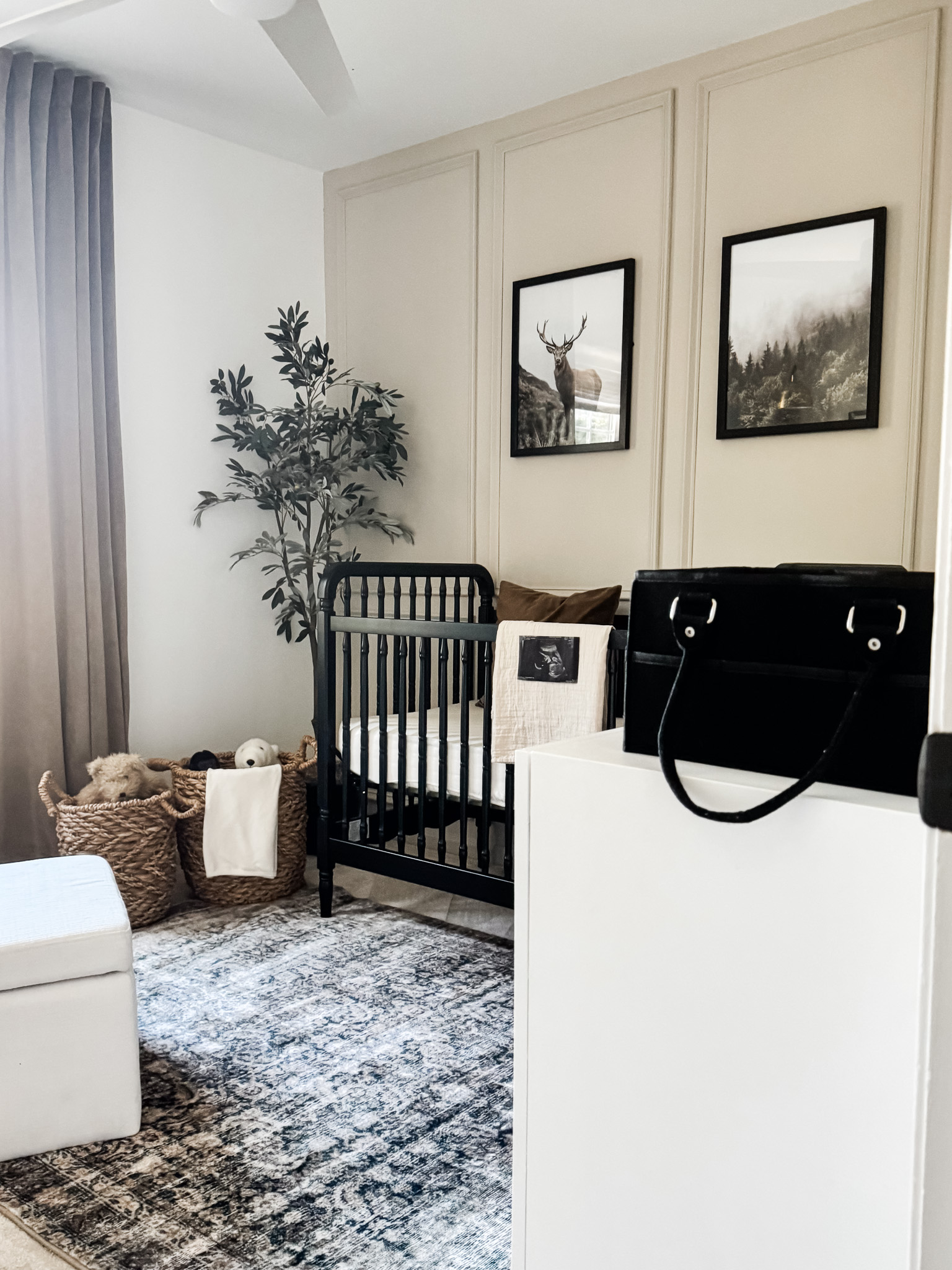 Small baby boy nursery, sophisticated boy nursery design, neutral boy nursery #marlydiceblog