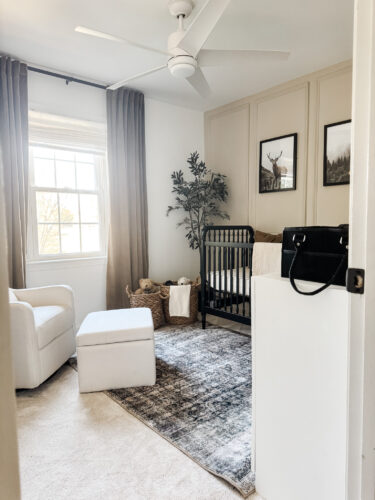 Small baby boy nursery, sophisticated boy nursery design, neutral boy nursery #marlydiceblog