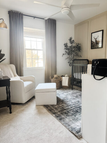 Small baby boy nursery, sophisticated boy nursery design, neutral boy nursery #marlydiceblog
