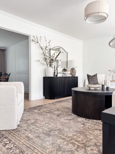 How to style a sideboard! Sophisticated and neutral sideboard styling #marlydiceblog