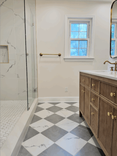 Entry into our renovated bathroom