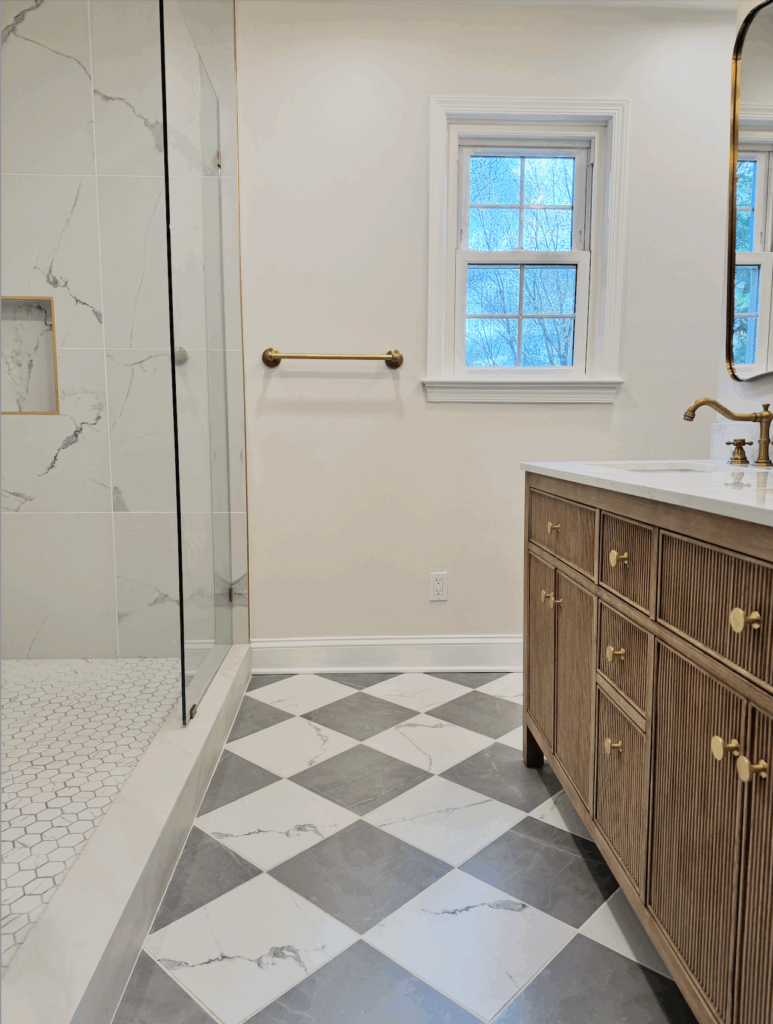 Entry into our renovated bathroom